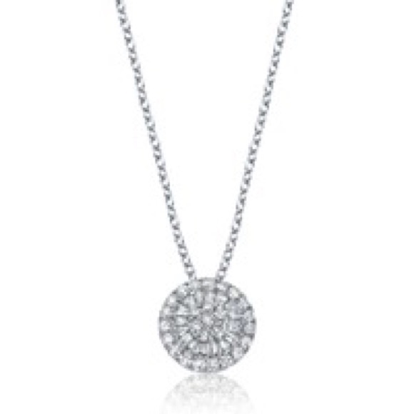 Graziela Gems 18K white gold and diamond tiny pizza necklace - Picture 3 of 5